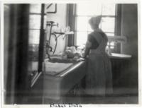 Student nurse bathing an infant at Doernbecher Memorial Hospital for Children